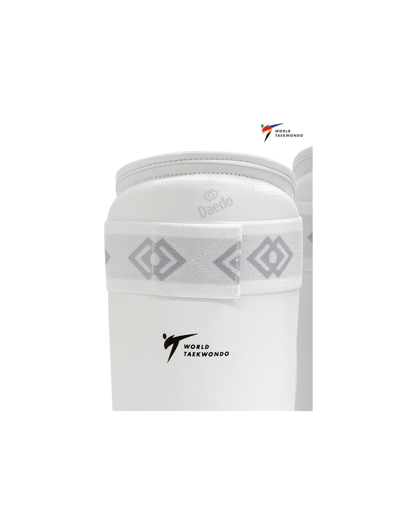DAEDO WT Recognized Taekwondo Shin Guard, Officially Approved for International Competitions, Sizes S-XL, Lightweight and Durable Protection Large