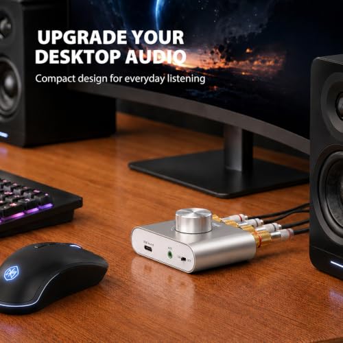 Facmogu F900S Bluetooth 5.0 Mini Power Amplifier, 80Wx2 Stereo Digital Amp 80W+80W Silver