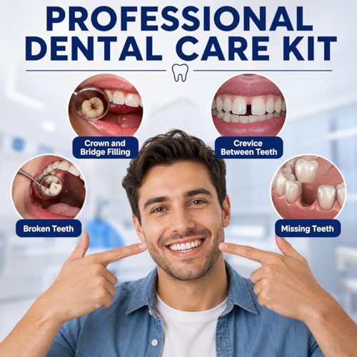 Dental Care Kit for Crowns & Bridges – Tooth Repair Kit for Loose Cap, Crown & Filling – Temporary Crown & Dental Repair Kit for At-Home Fix