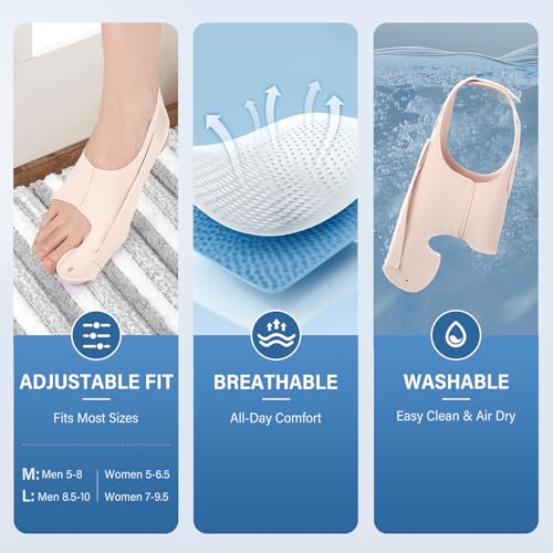 Bunion Corrector 2-Pack for Women & Men, Ultra-Thin Toe Splint Large