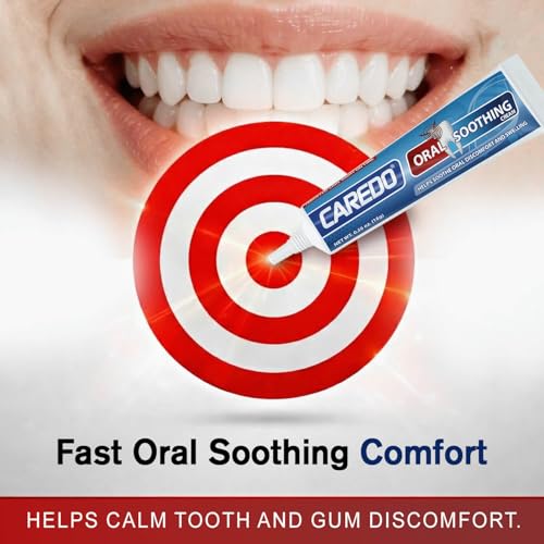 CAREDO Cavity Repair & Oral Comfort Bundle - Hydroxyapatite Toothpaste + Soothing Cream for Gum Swelling, Canker Sores & Sensitive Teeth, Fluoride Free, 3.52 oz + 0.56 oz