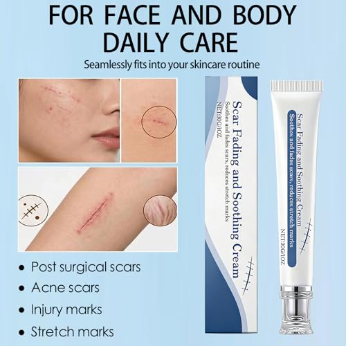 Scar Soothing Cream, Scar Removal Cream, Smoothing Cream for Scars, Gentle Care for Sensitive Skin, Helps Improve Appearance of Scars, Reduces Redness, For Skin Recover Smooth (2pcs-30g)