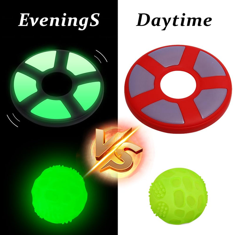 2025 Glow in The Dark Toys,Dog Flying Disc, Dog Ball,Interactive Dog Toys,Indestructible Dog Toy,Glow in The Dark Chuck it Ball - BeesActive Australia