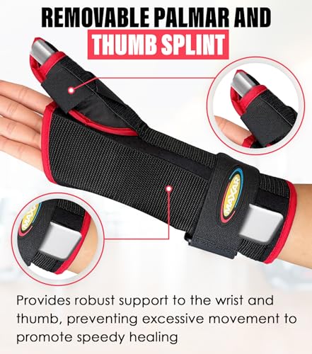 MAXAR Advanced Wrist Brace with Thumb Spica Splint, Providing Effective Support for Dequervains Tendonitis, Carpal Tunnel, and Arthritis Pain, Best Wrist Brace with Thumb Stabilizer (Left Hand, S) Small Left Hand