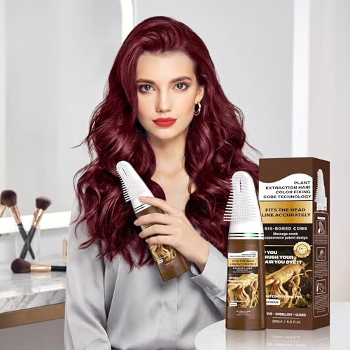 Hair Dye Home Use Dye Comb Integrated Convenient Hair Dye Cream Long-lasting Color No Color Fading Plant Essence No Damage to Hair Ash Brown Ash Blonde Highlights Mild Haircare (Brown)