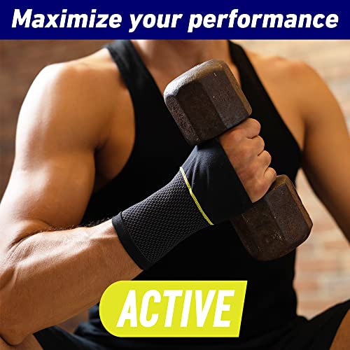 Neo-G Active Wrist Support – For Sports, Golf, Basketball, Football, Yoga, Tennis. For Sprains, Strains, Tendonitis, Injury Recovery - Multi Zone Wrist Compression Sleeve – S Small: 13 – 16 CM/5.1 – 6.3 IN