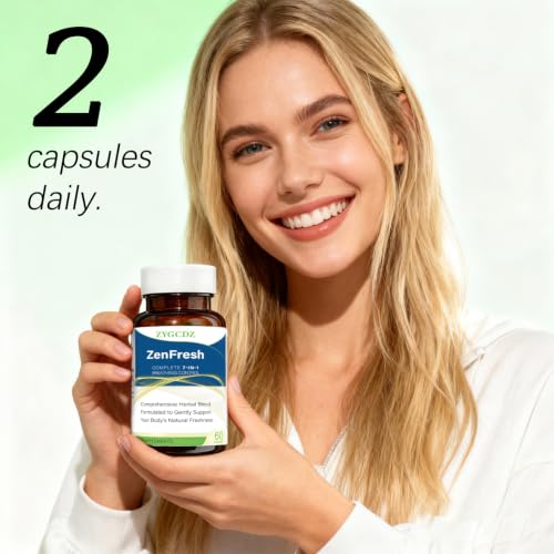 7-in-1 Bad Breath Capsules with Chlorophyllin & Probiotics, Mint Extract for Long Lasting Breath Freshness, Oral Care Supplement for Digestive Support, 14-Day Solution (01) 01