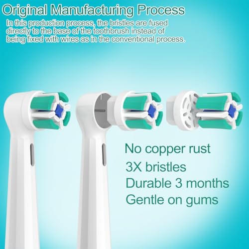 Replacement Heads Compatible with Oral B iO Electric Toothbrush, Soft Toothbrush Heads Fit for Oral-B iO 2/3/4/5/6/7/8/9/10 Series with Covers, White 8pcs 8 Count (Pack of 1)