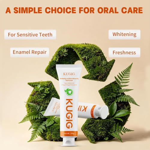 Toothpaste for Sensitive Teeth, Gentle Enamel Care, Helps Support Gum Care & Plaque Control, Strengthens Enamel, Fresh Breath for Daily Use 3.5 Fl Oz (Two Pack) Two Pack