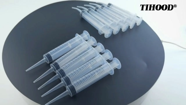 TIHOOD 16PCS 12ml/cc Plastic Syringes Set, Syringe with Curved Tip and Straight Tip, Disposable Irrigation Syringe Mouthwash Cleaner for Oral Care, Animal Feeding, with Measurement