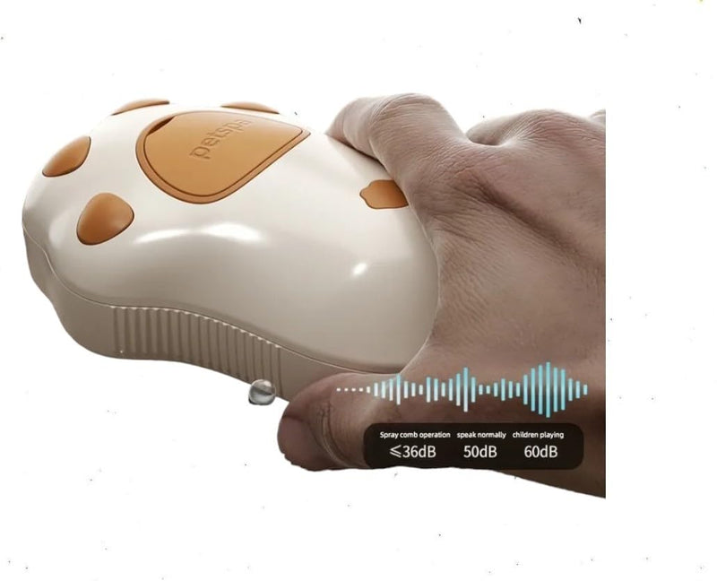 Pet Grooming Brush with Steam for Cats and Small dogs, a grooming comb with soft bristlles, Scented spray reservoir, Silicone bristles for a Massage effect, Hair Cleaning Tool. (Chocolate brown) - BeesActive Australia