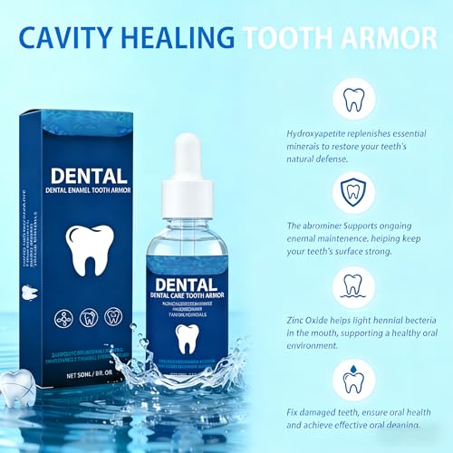Dental Enamel Care Tooth Armor| Nano Hydroxyapatite Complex| Enamel Support Oral Care Drops,60ml (2) 2