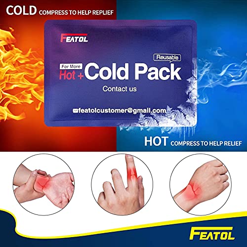 FEATOL Bundle of Carpal Tunnel Wrist Brace for Relieve and Treat Wrist Pain with Back Brace for Back Pain Relief, Herniated Disc, Sciatica