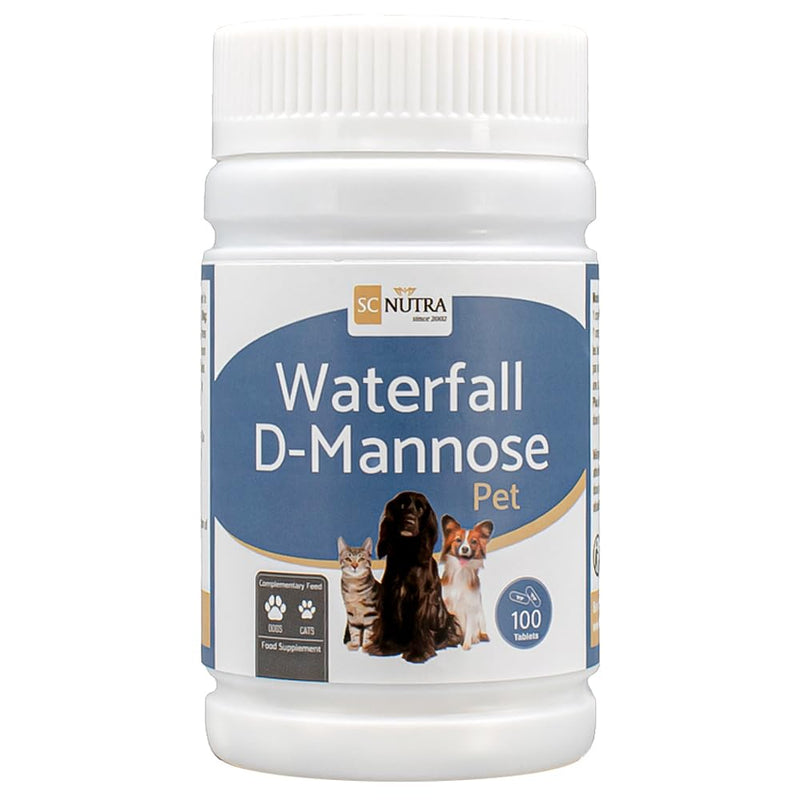 Waterfall D-Mannose Pet Tablets - Feline Cystitis & Canine UTI - Suitable for Cats & Dogs SC Nutra (Sweet Cures) - BeesActive Australia