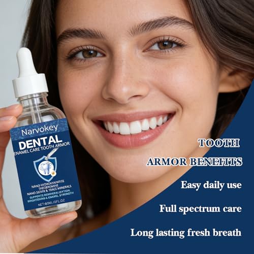 Cavity Repair Tooth Armor Transparent Enamel Strengthening Formula Drops with Hydroxy for Cavity Defense Health, Daily Oral Care Solution-2Packs