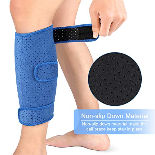 Calf Brace Compression Support Three Strap Sleeve for Leg for Sports Running Basketball