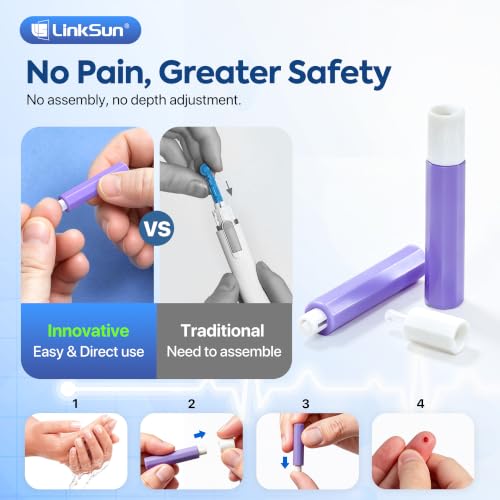 GT-600 Glucose Monitor for Pregnancy & Seniors, 100 Strips & Safety Lancets