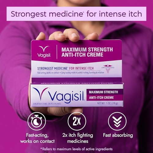 Vagisil Feminine Cream with Benzocaine for Women, 1 oz 1 Ounce (Pack of 1)
