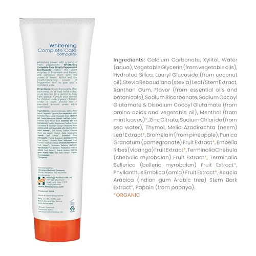 Himalaya Botanique Complete Care Whitening (Peppermint) & Kids Toothpaste Variety Pack, 5.29oz (Pack of 2) & 4oz (Pack of 3)