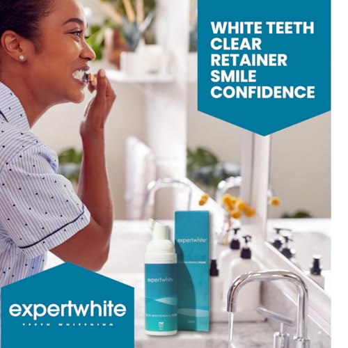 Peroxide Aligner & Retainer Cleaner Foam – Teeth Whitening & Cleaning Foam for Invisalign, Clear Aligners & Night Guards – Non-Abrasive, Enamel-Safe – [1.69fl oz, 150 Treatments]