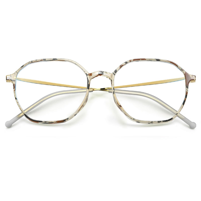 VISOONE Lightweight TR90 Blue Light Blocking Glasses Frame with Anti Glare Eye Protection for Women and Men RANE Rane Upg Terrazzo Tortoise