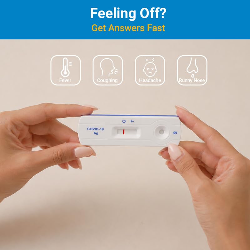 Healgen Rapid Check COVID-19 Antigen Home Test, Results in 15 Minutes, FDA Authorized OTC, 5-Pack Self Test