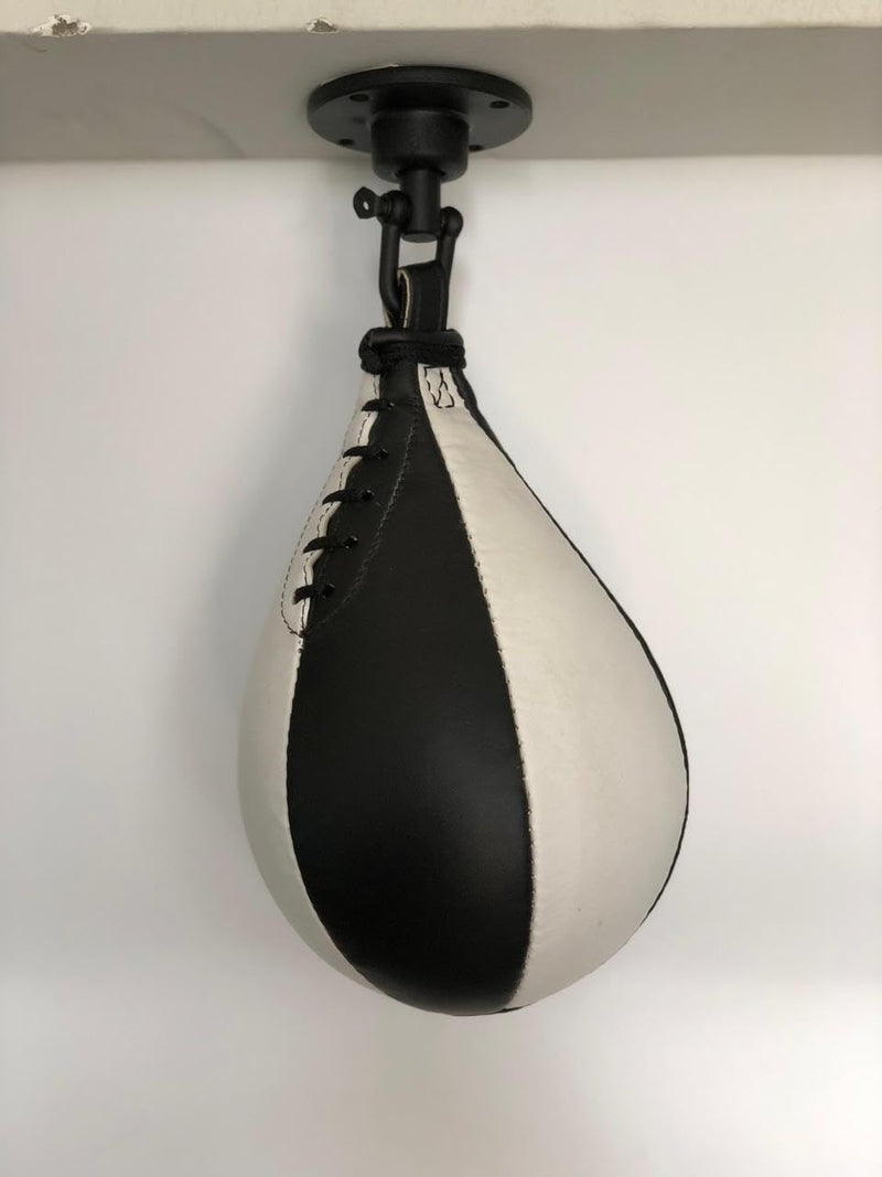 Speed Bag Boxing Ball with Hanging Swivel Set – Hand-Stitched Rexine Punching Bag with Latex Bladder, Fitness, Home Gym & Boxing Workouts, Swivel Compatible
