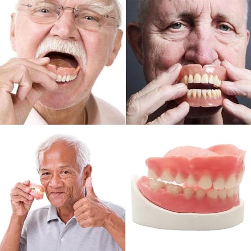 Top and Bottom DIY Denture Fake Teeth set - Do it Yourself Full or Partial Denture at Home, Repair Missing Teeth
