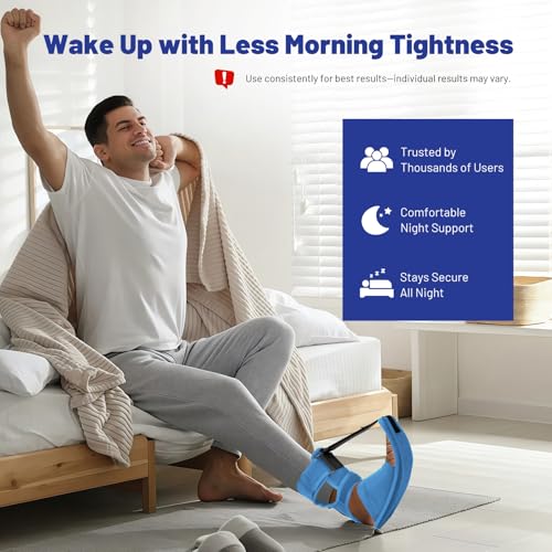 Plantar Fasciitis Night Splint, Plantar Fasciitis Brace and Support Blue 1