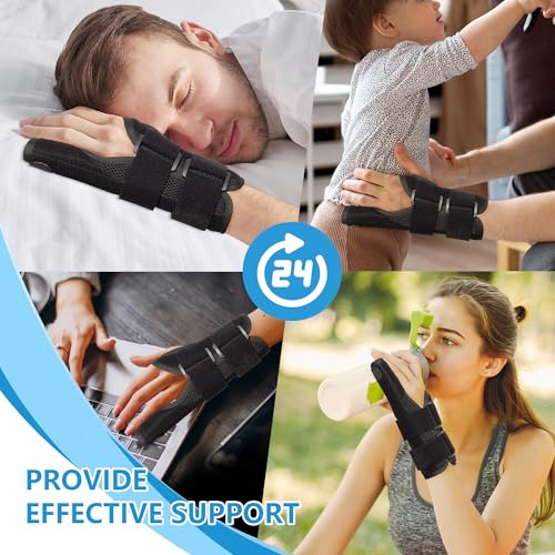 Pinky Finger Splint, Finger Splint for Pinky, Broken Pinky Finger Brace, Little Finger Splint, Metacarpal Finger Splint Hand Brace for Trigger Finger, Arthritis, Pinky Splint Left Hand, M Medium