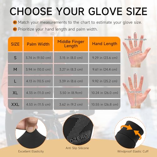 OZERO Winter Gloves for Men Women - Touchscreen X-Large