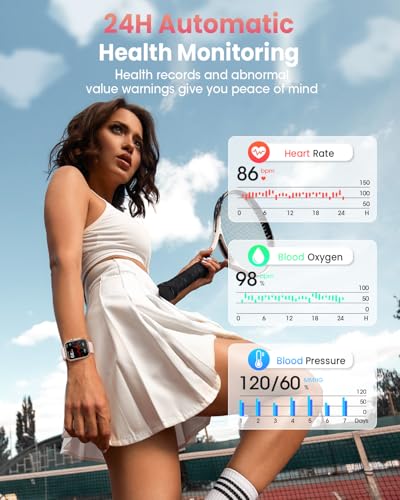 Smart Watches for Women,1.85" HD Smartwatch Fitness Trackers, with 2 Bands Gold 1.85