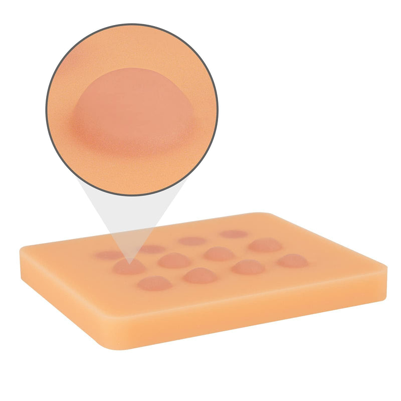 Intradermal Injection Training Pad for Nurse, Injection Training Pad for Medical Student, Artificial Skin-Like Practice Pad (Training Use Only) 12 injection spots