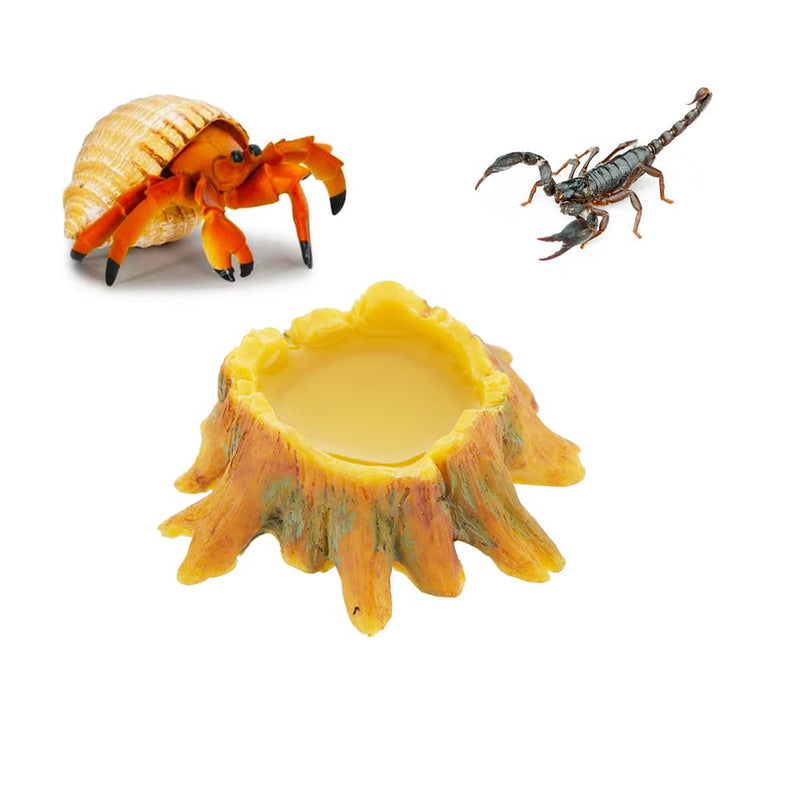 4 Pcs Spider Small Water Bowl, Mini Resin Dish for Tarantula Scorpion Millipede Spider Tiny Reptiles (Tree Root Shape) - BeesActive Australia
