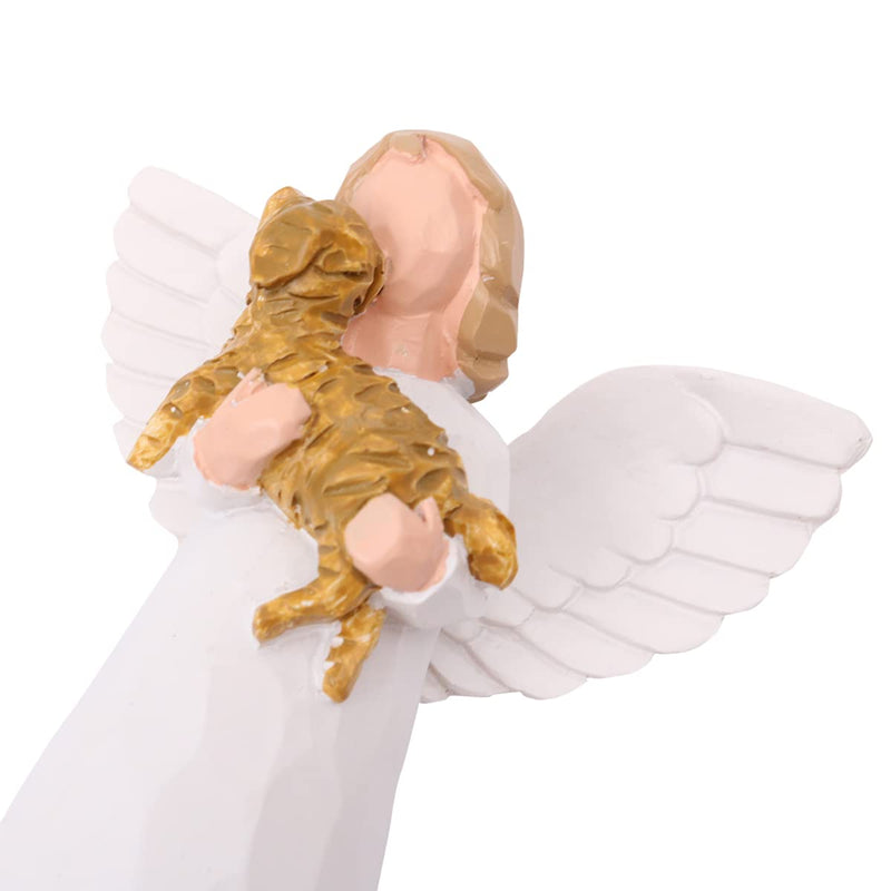 WANGCL Dog Memorial Gift Bereavement Gifts Hand Painted Sculpted Angel Figurine in Remembrance of Lost Dogs Pets Cats - BeesActive Australia
