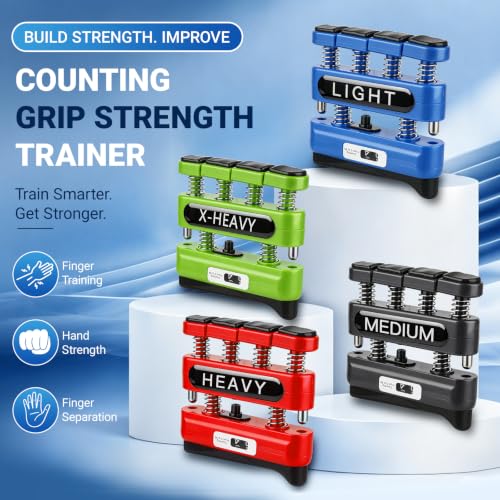 Hand Gripper with Rep Counter Ergonomic Counting Finger Exerciser 3