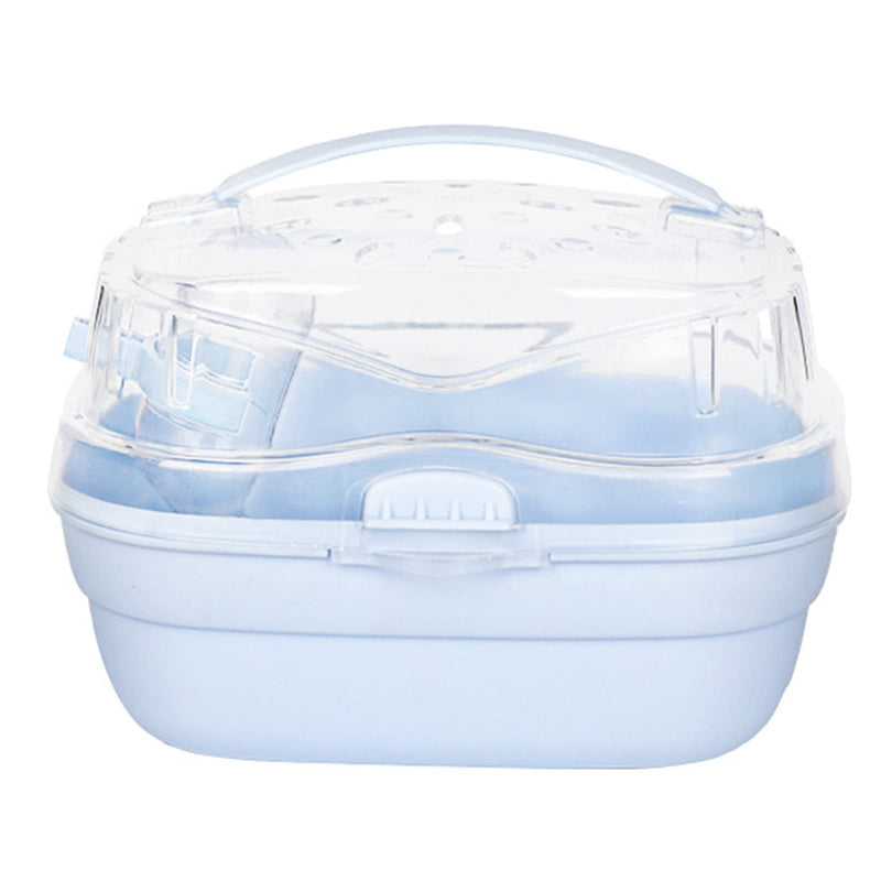 Hamster Transport Box Hamster Carrying Cage Portable Hamster Carrying Bag Small Animal Carrying Bag for Outdoor Travel (Cream Blue) - BeesActive Australia
