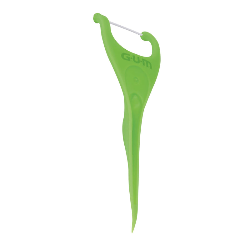 GUM Angled Floss Picks, Perfect for Tight Teeth, Extra Strong Shred-Resistant Dental Floss, Angled for Easy Reach, Dental Flossers for Adults, Fresh Mint Flavor, 75 Count 75 Count (Pack of 1) - BeesActive Australia