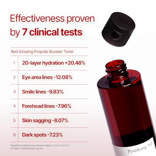 Pyunkang Yul PKY Red Ginseng Propolis Booster Toner for Skin Conditioning & Absorption Prep, Concentrated Botanical Formula, Korean Skincare (3.7 Fl. oz)