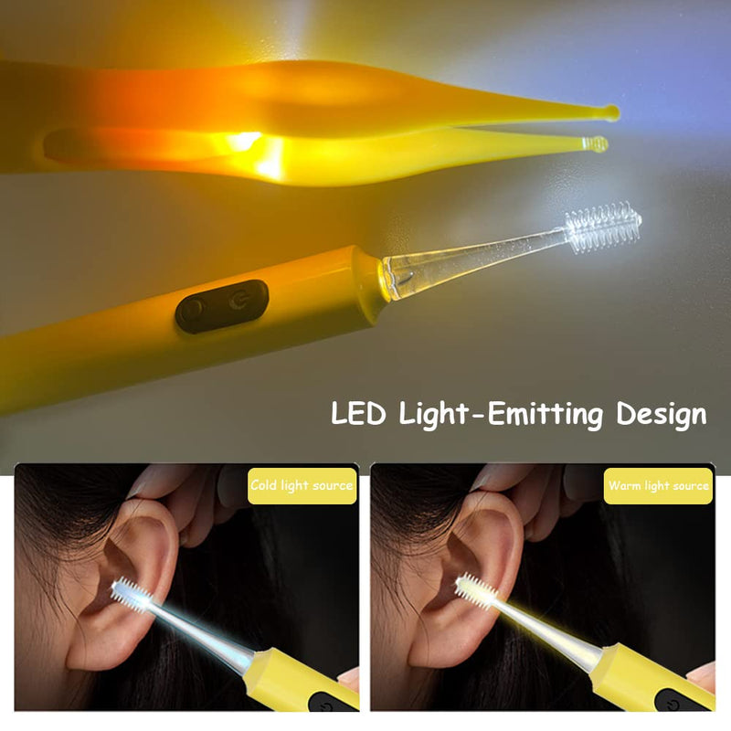 2 Pack Baby Booger Remover and Ear Wax Removal with Light, Nose Cleaning Tweezers for Infants Toddlers Adults (Yellow) - BeesActive Australia