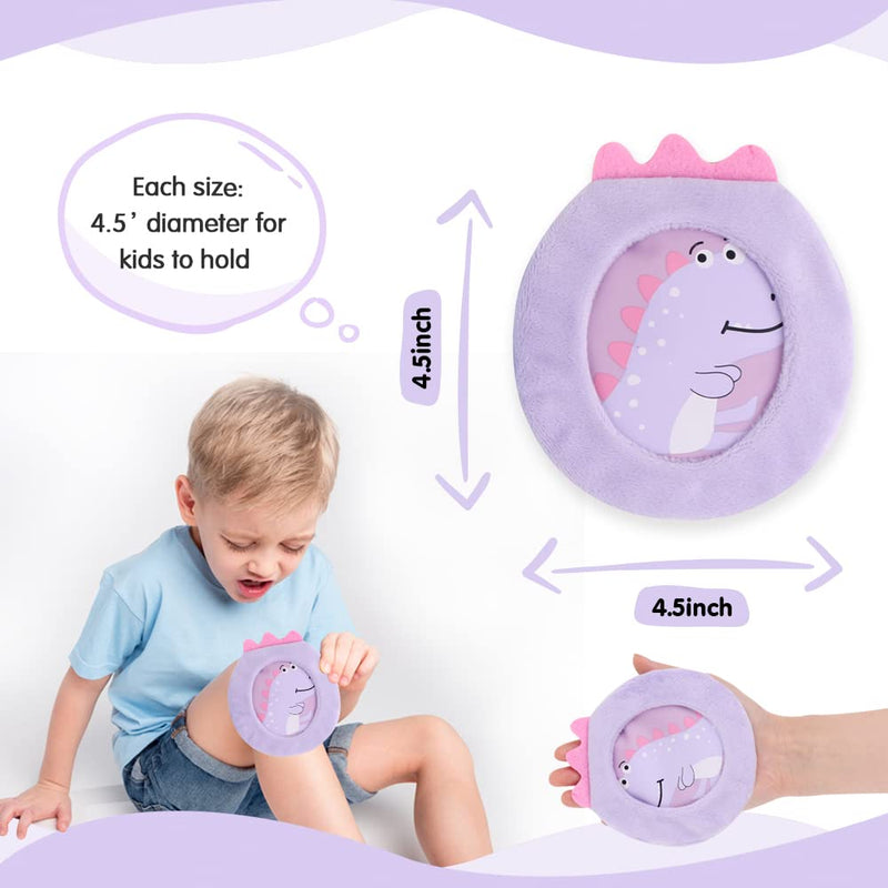 Hilph® Bundle of 3 Kids Ice Pack with Macaron Pattern + 3 Nylon Dinosaur Kids Ice Pack with Cover - BeesActive Australia