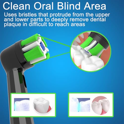 iO Replacement Heads Compatible with Oral B iO Electric Toothbrush (8 Black, 8 Pcs) 8 Black 1 Count (Pack of 8)