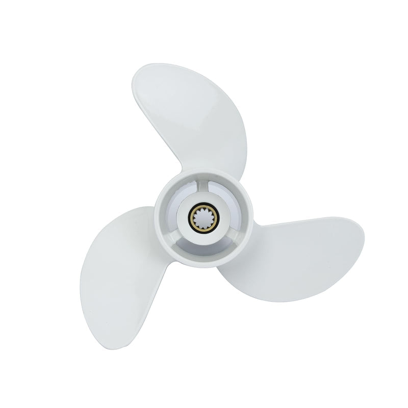 Boat Engine Propellers for HANGKAI 2 Stroke 6.0 HP ＆ 4 Stroke 6.5 HP Outboard Motor, 7.8" Diameter x 8" Pitch 3 Blade 12 Spline Tooth White - BeesActive Australia