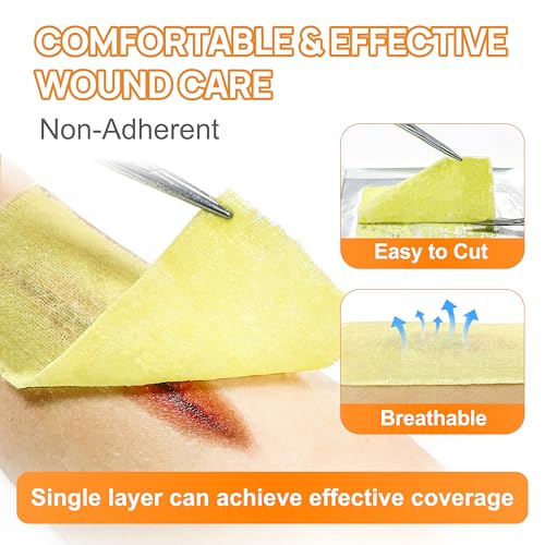 Carbou 7 Pack Xeroform Petrolatum Dressing 4"x4", Soft Non Stick Gauze Pads 4"x4" (Pack of 7)