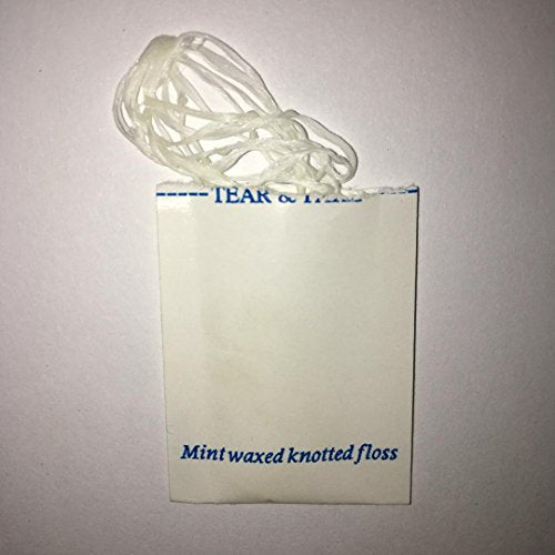 Individually Wrapped Fresh Mint Waxed Nylon Floss - Patented Plaque Grabbing Technology - Vegan - 50 Count