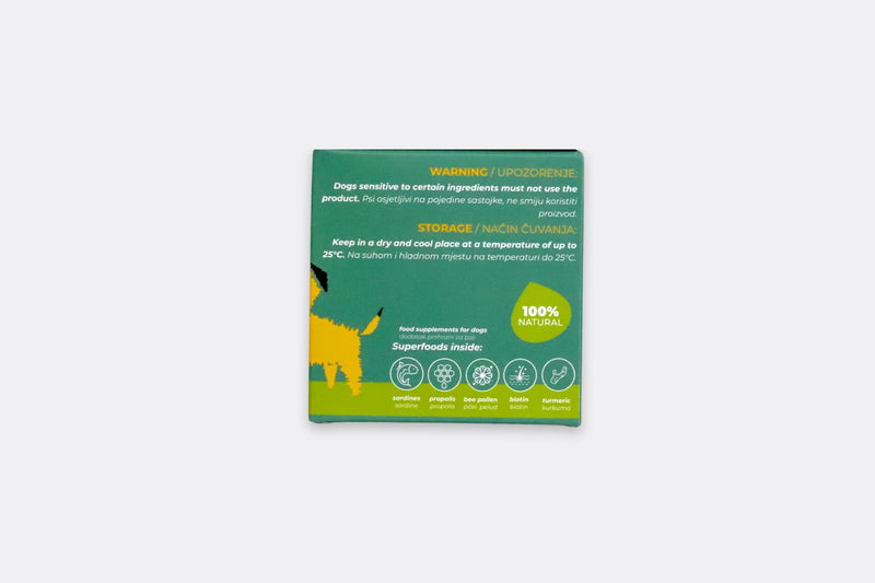 Brix Skin - Bee Pollen, Propolis & Biotin Supplement Treats for Dogs - Supports Healthy Skin & Soft Shiny Coats - Itchy Allergy Relief - Vitamin Rich for Immune System Support (54 Pieces)