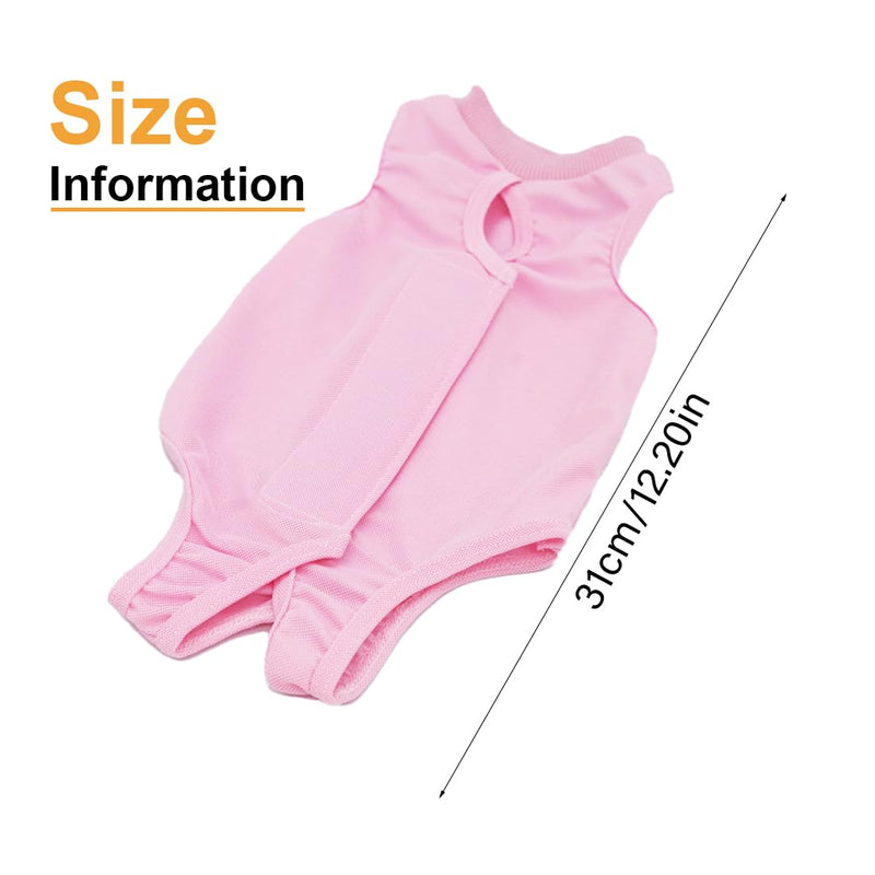 LuLiyLdJ Cat Bodysuit After Surgery with Anti-Licking for Abdominal Wounds Soft Home Indoor Pet Clothes for Cats Dogs After Surgery Wear, Cat Bodysuit for Cats Surgery, (M pink), 1 piece - BeesActive Australia
