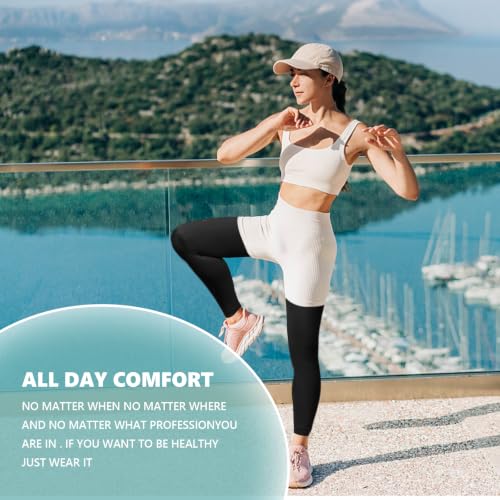 Compression Pantyhose for Women, 20-30 mmHg Medical Compression Stockings Large Black