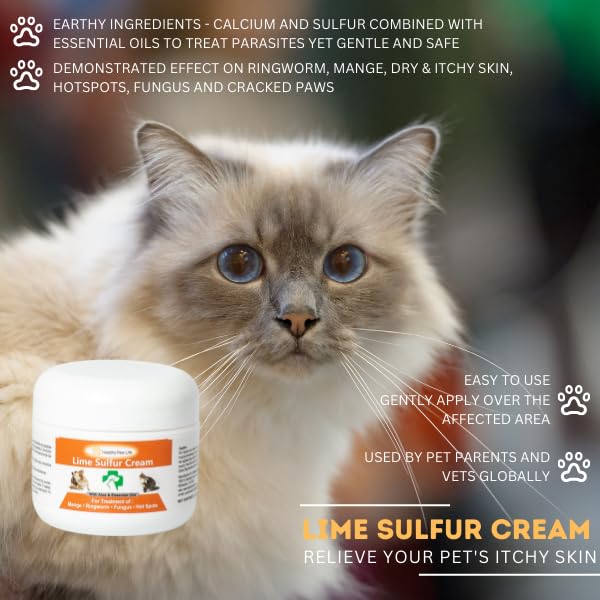 Healthy Paw Life Lime Sulfur Cream (2 oz) and Lime Sulfur Wipes (50 ct) Bundle for Pet Skin Care - for Dogs and Cats