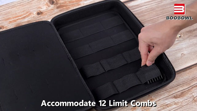 Boobowl Hard Travel Case for Hair Clippers, Barber Tool Organizer - Black